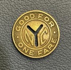 Vintage New York City Subway Token      16mm - Early Type New York Transit Token