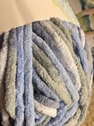4 Bernat Yarn Skein Baby Blanket Lovely Blue Plush Yarnspirations 300g