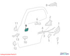 2003-2005 Toyota Tundra Front Left Interior Door Handle Brown Oem 69206-0c030-e0