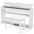 White 88key Digital Piano Graded Hammer Action Keyboard Usb midi bluetooth bench