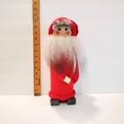Vtg Sweden Larssons Tra Large 13  Gnome Tomte Santa Figurine Wood With Wool Hair