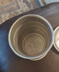 Vintage Collapsible Aluminum Metal Travel Drinking Cup W Lid
