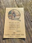 Rare Vintage Creek Chub Bait Co Sign Lure Fishing Hunting Poster Poem