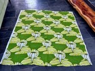 1960   s Lotus Flowers Vera Neumann Vibes Mid Century Barkcloth Era Vintage Fabric