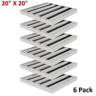 19 5 x19 5  Stainless Steel 6 Pack Commercial Hood Grease Exhaust Filter Baffle
