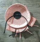 Pink Fascinator Feather Bow Tea Party Hat New