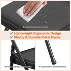 4-pack Folding Chairs Padded Seats High Back Pu Leather Foldable