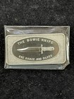 Vintage 1973 The Bowie Knife One Troy 1 Ounce Oz 999 Silver Art Bar Patrick Mint