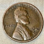 Rare   1961 Lincoln Cent Mint Error Coin Dd Rare