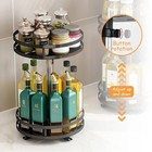 360   Rotating Spice Rack Organizer Kitchen Countertop Seasoning Jar Holder