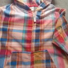 Cat   Jack Girls Size Large 10 12 Hooded Pink Plaid One Piece Pajama Set New