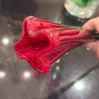 Handmade Tall Red Glass Calla Lily Flower