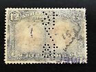 Rhodesia British South Africa Company Kgv   1 Stamp Double Head Perfin Rare  s065