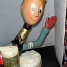 Original 1950s Vintage Blatz Beer Ice Skater  Missing Sign Bar Display Figure