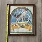 Vintage Nordik Wolf Light Framed Beer Advertising Print     17 5  X 14 5 