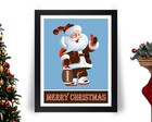 Cleveland Browns Comparable Christmas Santa Photo Picture Print 8x10 11x14 16x20