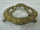 Art Deco 4  Fitter Cast Brass Glass Lamp Shade Holder  8 32  Solid Brass Screws