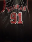 Dennis Rodman Signed Autographed Chicago Bulls Custom Black Jersey Jsa Cert