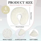 4 Pcs Massage Face Cradle Cover Fleece Massage Table Face Cover Facial Bed Pi   