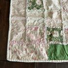Baby Quilt Crib Blanket Handmade For Girl Blush Pink Green Floral 42  Read