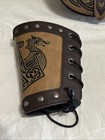 Medieval Belt Bag   Bracers Renaissance Fair Costume Viking Celtic Dragon Larp