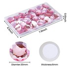 50pcs 30mm Flat Back Round Acrylic Rhinestone Self-adhesive Plastic Circle Ge   