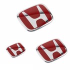 Genuine Style 3pcs Red Front 75700tv8e01 Rear 75700tgha01 Emblem Crv 2017-2023