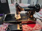 1936 Singer 221 Featherweight Portable Sewing Machine W case   Pedal 