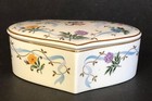 Heart Trinket Box Christopher Stuart Floral Ribbon Flower Gold Gilt Valentine