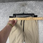 Eddie Bauer Jogger Pants Medium 31x30 Tan Black Stretch Hiking Travel Athleisure