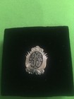 Disneyland Old Disney Club 33 Logo Members Only Lapel Pin Silver Tone