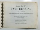Vintage Chicago Sun Times Type Specimen Graphic Design Book Style Guide
