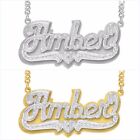 Personalized Sterling Silver Script Any Name Plate Necklace Free Chain   Pendant