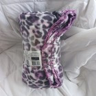 Mainstays Fleece Throw Blanket 50  X 60  Leopard Cheetah Print Purple New