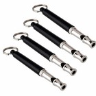 4pcs Dog Training Whistle Ultrasonic Obedience Stop Barking Pet Sound Pitchblack