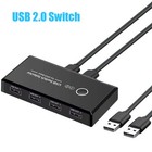 2   in   4   out Usb 3 0 Kvm Switch For 2 Pcs Sharing 4 Usb Peripherals Desktop Laptop