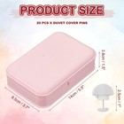 20 Pcs Duvet Cover Pins Clips To Hold Comforter Inside  Gray  mushroom 