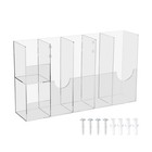 Sterilization Pouch Organizer 6-compartment Acrylic Dispenser Holder wall Mount