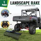 48  Landscape Rake Kit   1 Point Hitch Lift For Atv Utv Garden Lawn Tractor