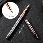Metal Black Fountain Pen Set  0 38mm Fine Nib Fountain Pen With 10 3 4mm Ink Car