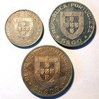 Portugal Proof Set 2 5   5   25 Escudos 1977 Coins  alexandre Herculano  Scarce 