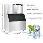 2000 Lbs 24h Industrial Commercial Ice Maker W  1003 Lbs Storage Bin Vertical