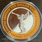 Caesars Palace Las Vegas  10 Silver Strike Token 2001 Trumpeter Copper Rim