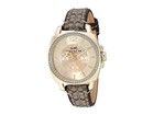 Coach 14503150 Boyfriend Brown Signature Leather Gold Steel Pave Women s Watch