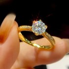 1ct Vvs1 Round Moissanite Wedding Engagement Ring S925 Sterling Silver Jewelry