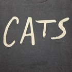 Vtg Cats Musical T-shirt Men   s Xl Black Graphic Print 90s Broadway Theater Fotl