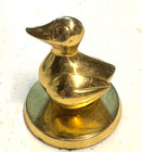 Mini Vintage 3  Brass Duck Figurine Paperweight Cottagecore Grandpacore