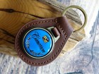 New Rare Vintage 1970s Cadillac Cimarron Leather Key Chain Ring Fob Nos