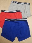 New Boden 11-12y 3 Pack Boxer Briefs Cotton Underwear 3 Pack Red Blue Gray