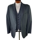 Vintage Brooks Brothers Makers Gray 3 Piece Suit Jacket Blazer Pants Vest  40 